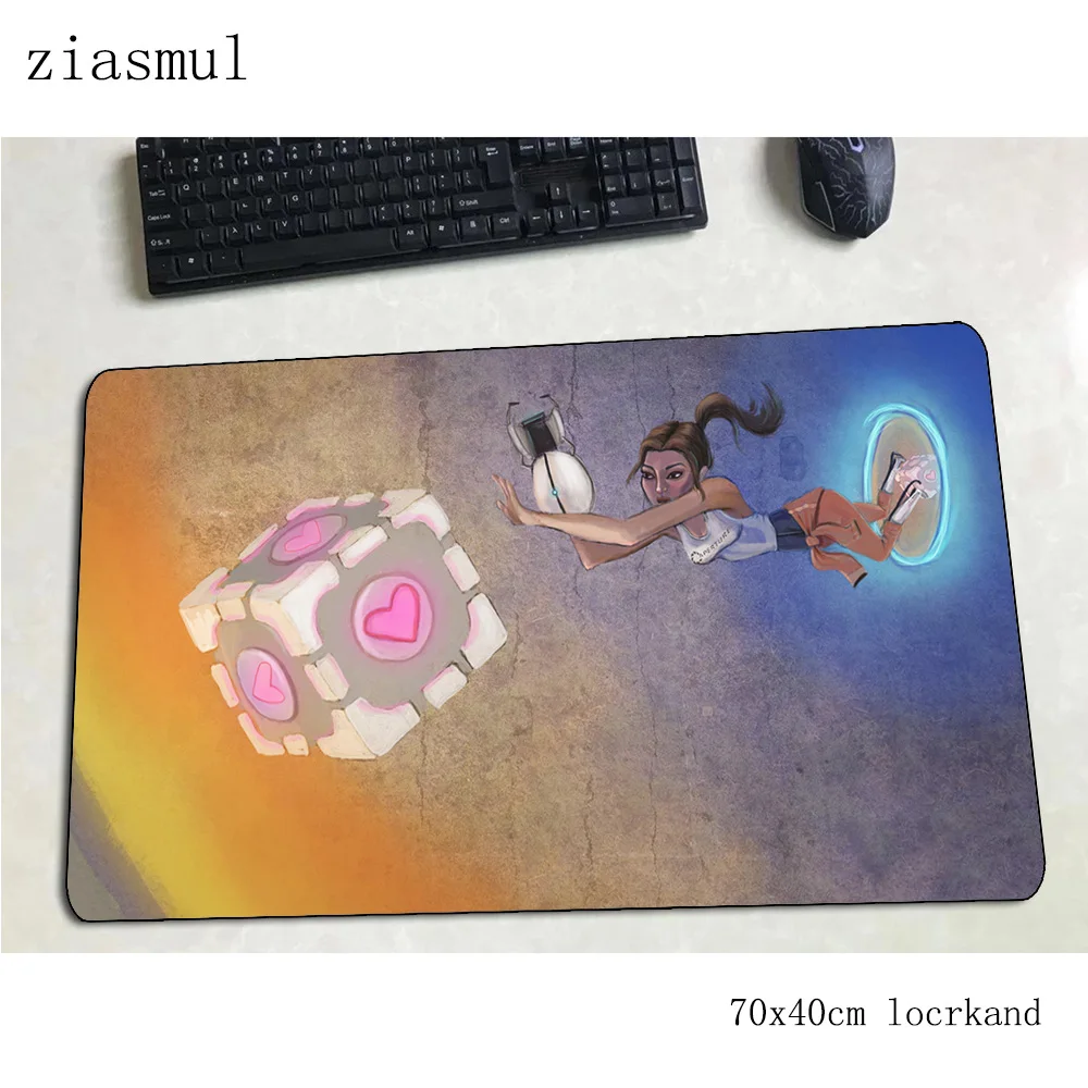 

portal 2 mouse pad Beautiful Computer mat 70x40cm gaming mousepad Professional padmouse keyboard games pc gamer desk