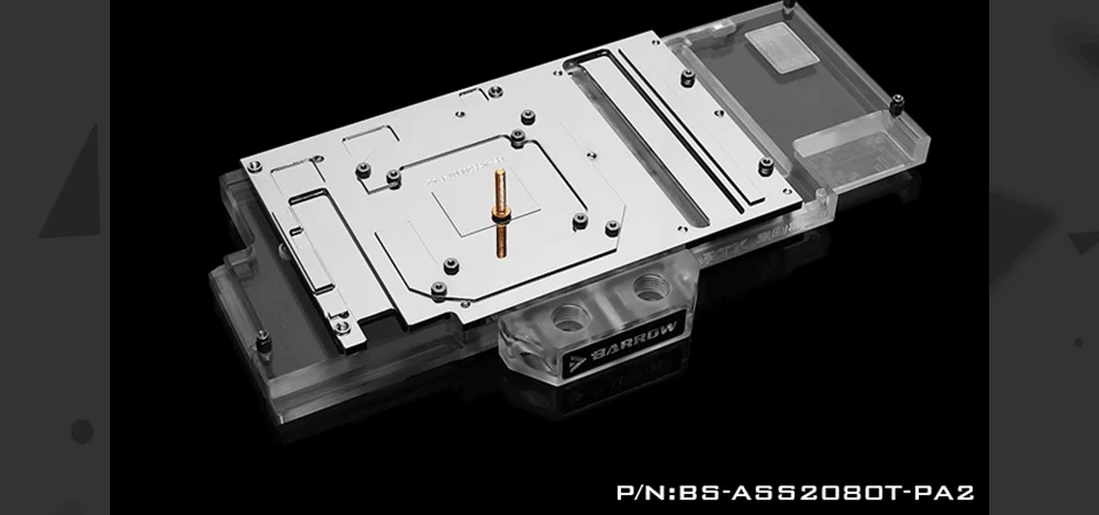 Курган BS-ASS2080T-PA2, полный охват видеокарты блок водяного охлаждения, для ASUS STRIX RTX2080Ti O11G/A11G, RTX2080/2080 S/2070 S