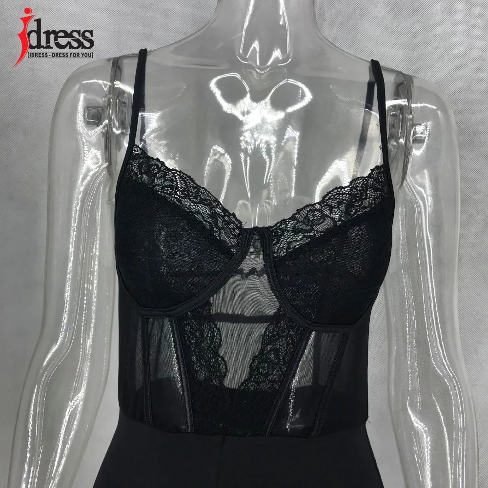 IDress Sexy Women See Through Floral Lace Sleepwear Babydoll Erotic Cosplay Costume Porno Body Mujer Mesh Sheer Lace Playsuit (4)