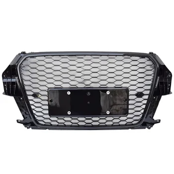 

Black Frame Black Net Electroplating Logo Racing Grilles For Audi Q3 2013 2014 2015 Upgrade Audi RSQ3 with Logo