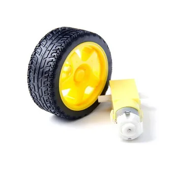 

BlueRaven Smart Car Robot Plastic Tire Wheel with DC 3-6V Gear Motor for Arduino