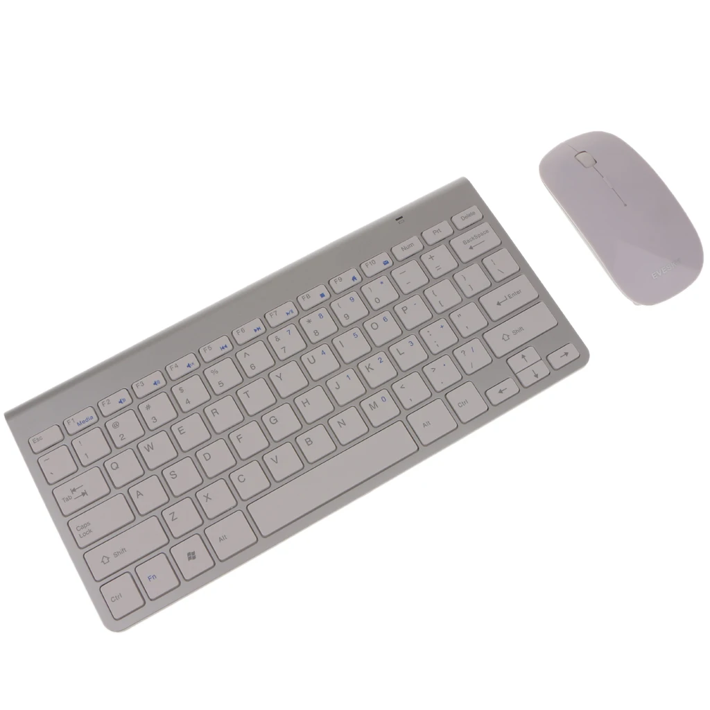 Ergonomic Ultra-Thin Low-Noise 2.4G Wireless Keyboard and Mouse Combo Wireless Mouse for Mac Pc Windows XP/7/10 Android Tv Box