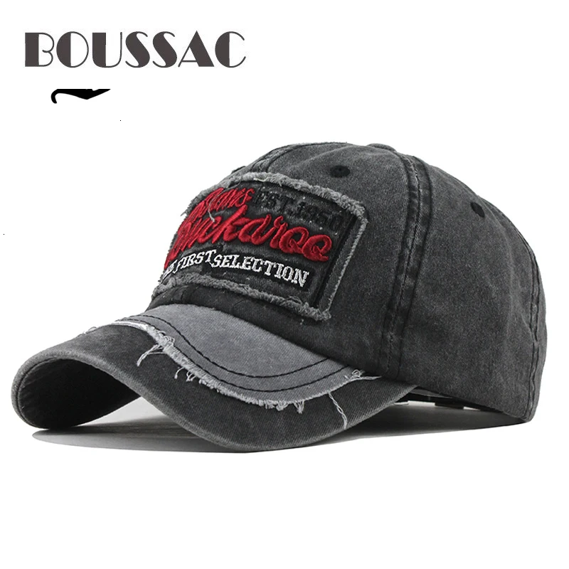 

BOUSSAC Men Baseball Caps Snapback Hats For Women Washed Vintage Embroidery Bone Male Cap Trucker Casquette Gorras Dad Hat