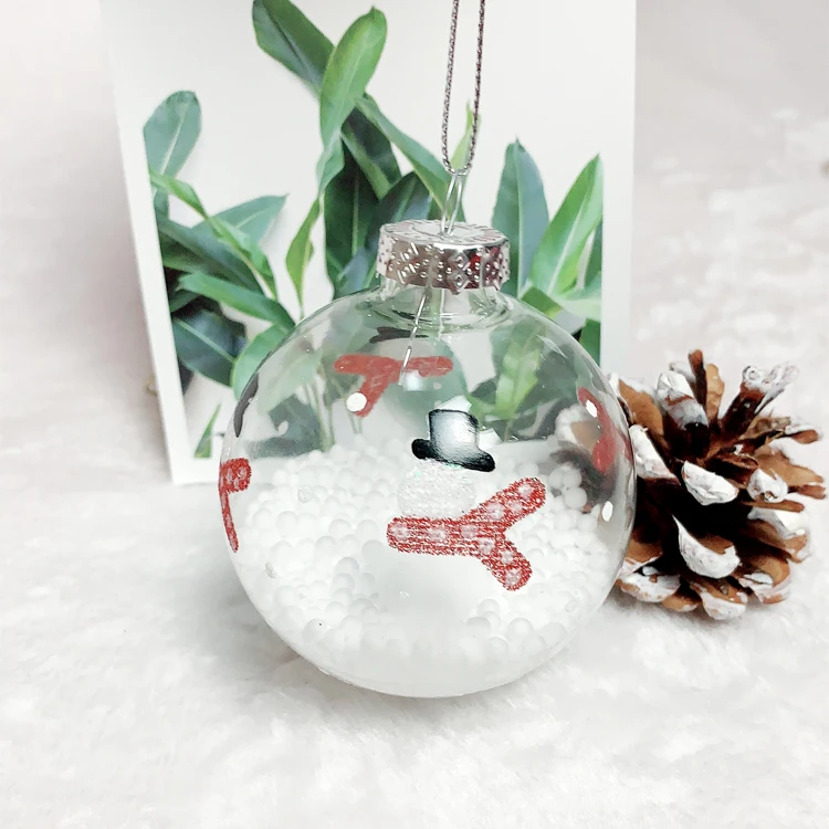 

Christmas Christmas Tree Ornaments Glass Ornaments Small Piece Festival Exit 6.8cm Filling Foam Point Snowman Ball