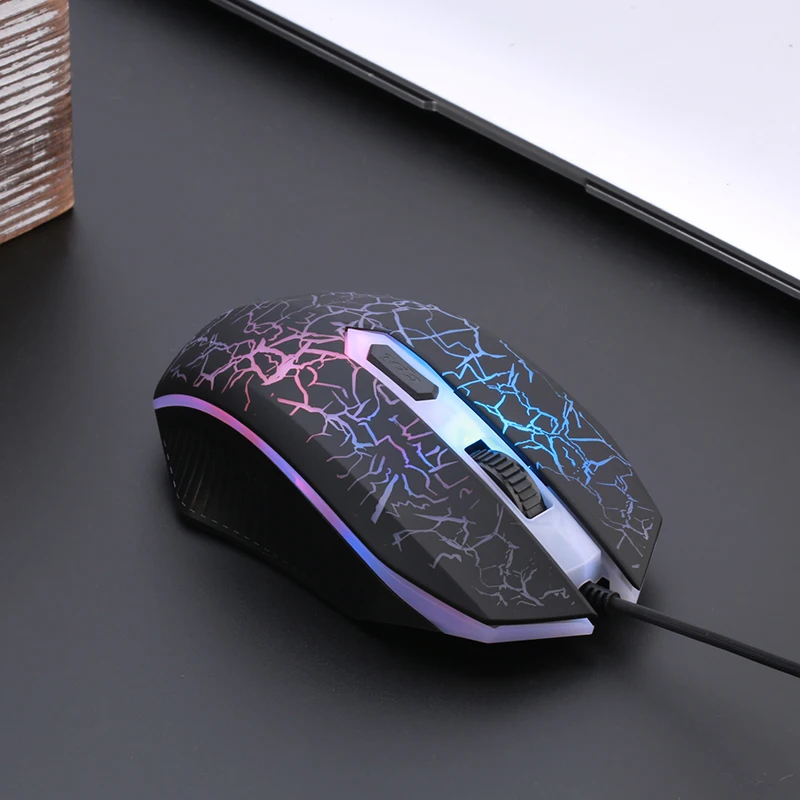 Игровая мышь USB светящаяся оптическая мышь для ноутбука PC 4 кнопки три dpi gear