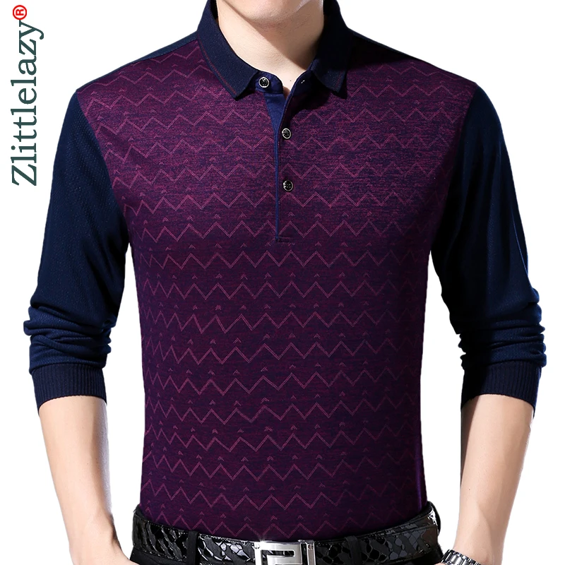 Брендовая Повседневная зимняя Толстая теплая рубашка поло в полоску для фитнеса, мужская рубашка из Джерси, мужские футболки поло, модная одежда 02117