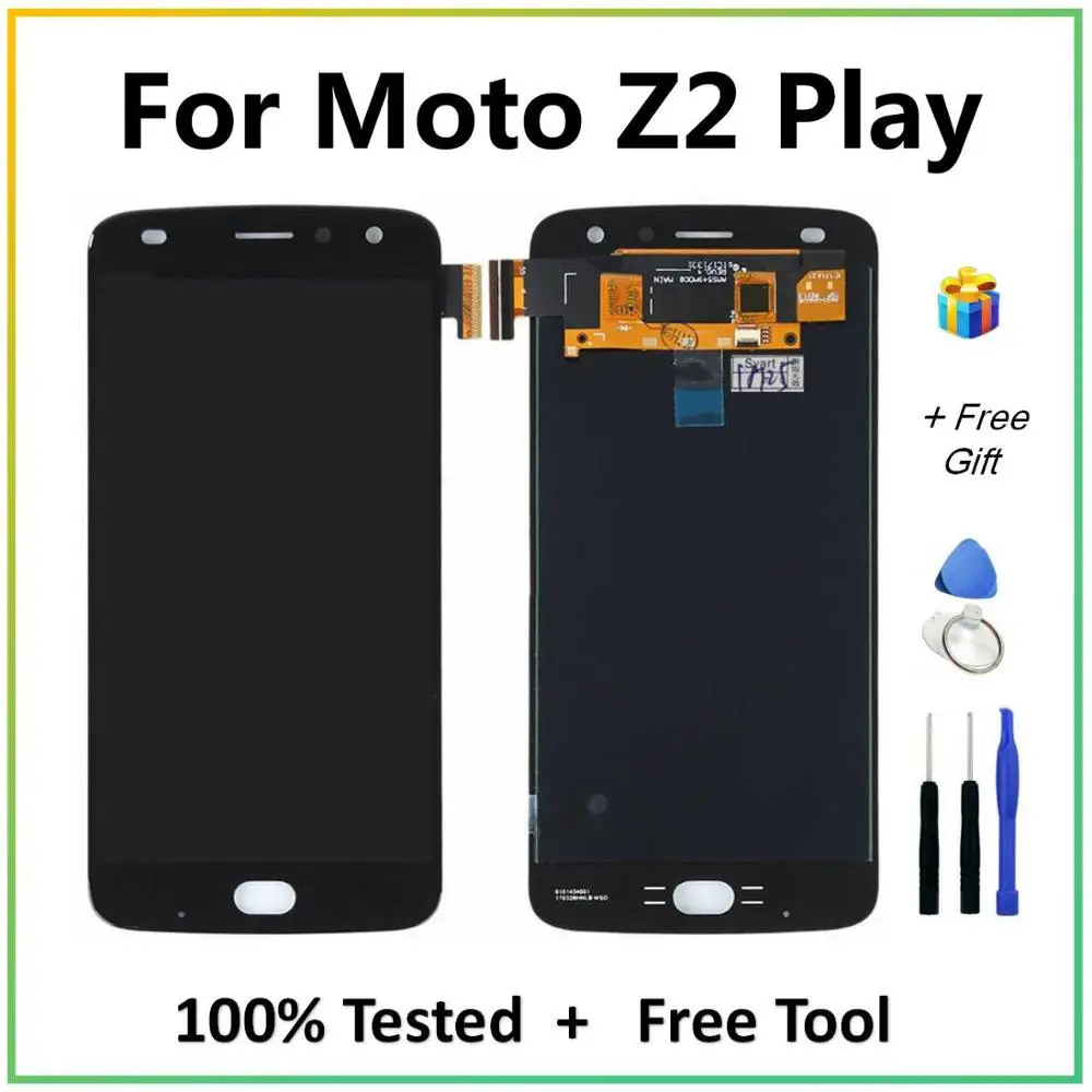 Для Motorola Z2 Play ЖК-дисплей + сенсорный экран дигитайзер сборка с бесплатными