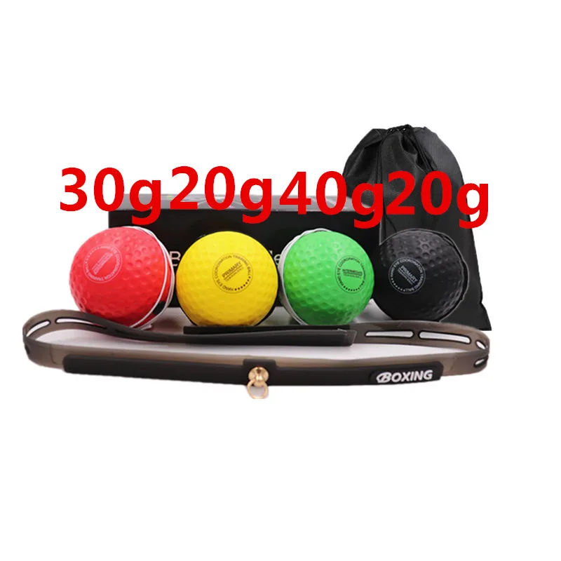 Boxing Reflex Ball Set 4 Ball Fitness Punching Head Band Home Gym Reaction Speed Training Muay Tai MMA Exercise Boxing Equipment