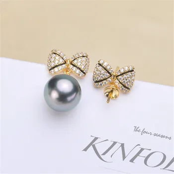 

NEW ARRIVAL 925 Sterling Silver Earrings Mountings Findings Settings Jewelry Parts Fittings Accessories for Pearls Beads Stones