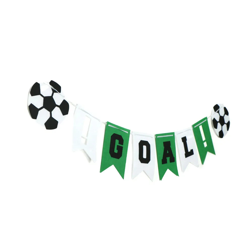 1Set Lovely Football Themeparty Banner Soccer Banner Baby Shower Happy Birthday Decoration Festival Party Supplies Flag