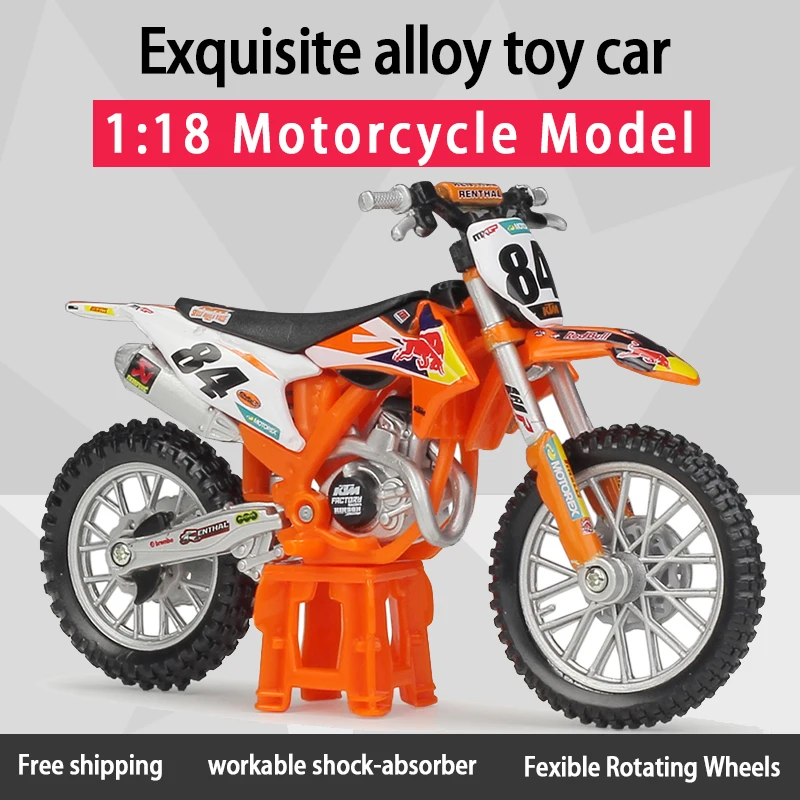 Модель Bburago 1:18 2018 450 SX-F SXF 2014 No.5 Ryan Dungey redbull гоночный Мото Кросс эндуро мото rcycle