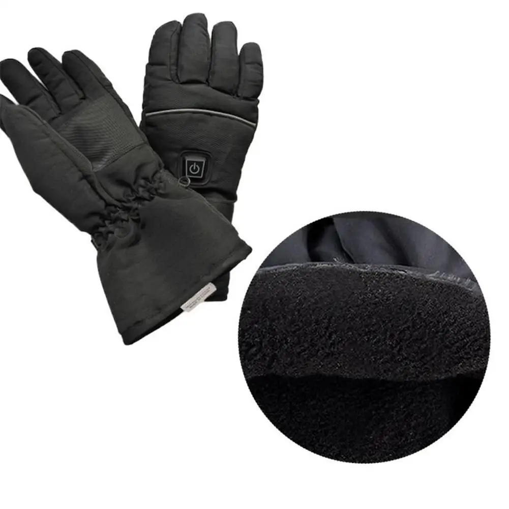 1 пара водонепроницаемые перчатки с подогревом теплые перчатки с подогревом контроль температуры перезаряжаемые для мотоцикла зимние теплые перчатки