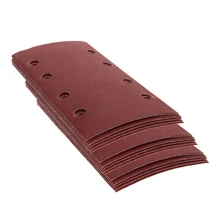 Utoolmart-disque abrasif, 5/10/15 pièces, grain 100-800, 95x185mm, 8 trous, rectangulaire pour papier de verre, outil abrasif