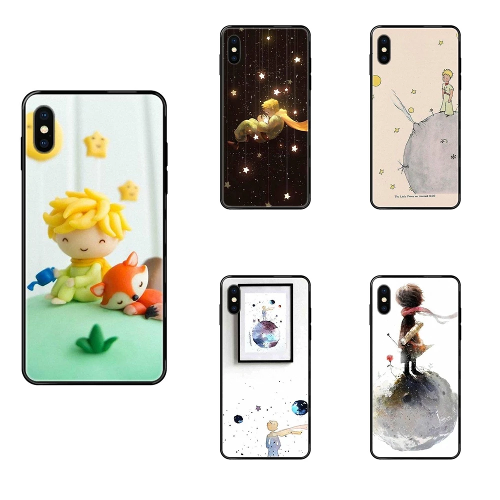 Милый граффити Whatland Little Prince для Samsung Galaxy S5 S6 S7 S8 S9 S10 S10e S20 edge Lite Plus Ультра черный