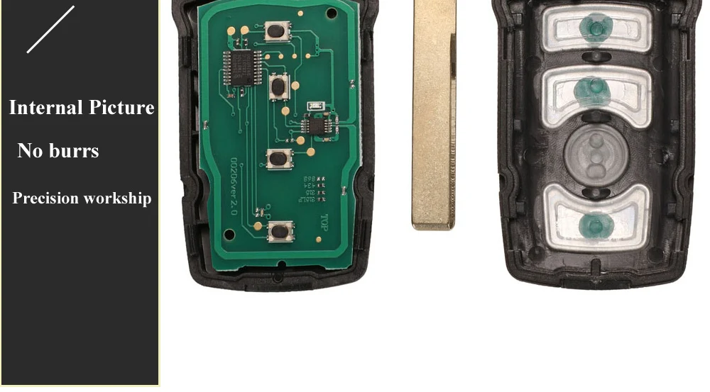 Keyforkess 4 pulsanti chiave a distanza Fob 315 / 315LP / 433Mhz / 868Mhz per la BMW Serie 7 E65 E66 con il circuito integrato ID46 7953 CAS1 sistema HU92 UNCUT - H995d21fe1ce34805a9751c08f6341c5dK