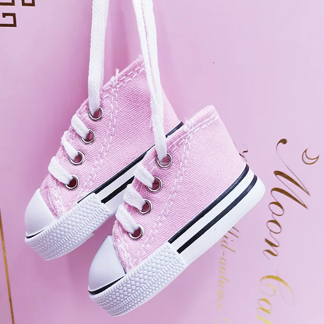 1/3 Doll Shoes 7.5cm Canvas Sneaker Shoes Hand Made Doll Accessories Doll Boots Sneakers Girls Clothes for Bjd 1/4 Doll 1