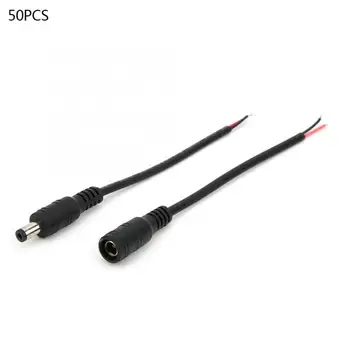 

LED Wire 50 Pairs Female/Male Cable Power Plug Connector with Lock for LED Outdoor Lighting 5.5mmx2.1mm Connector