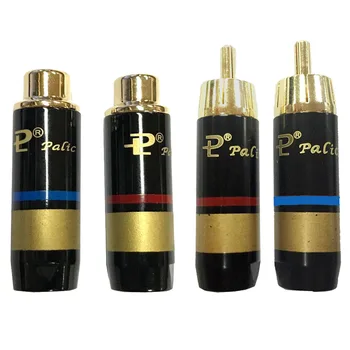 

2Pcs/1Pair Copper RCA Plug Gold Plated Audio Video Adapter Connector