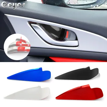 

Ceyes Auto Door Handle Wrist Bowl Sticker Car Styling Accessories Case For Mazda CX5 CX-3 CX-4 6 For Mazda CX 5 3 6 Axela Atenza