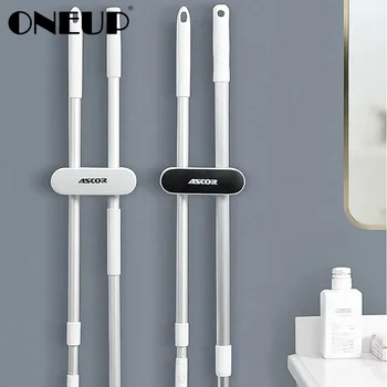 

ONEUP Waterproof Mop Storage Rack Punch-free Floor Mop Shelf Storage Tools For The Kitchen For Convenience Bathroom Accessories