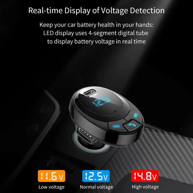 BT09 автомобильный fm-передатчик Bluetooth 5,0 MP3-плеер PD Быстрая зарядка 2 USB адаптер автомобильные аксессуары для интерьера