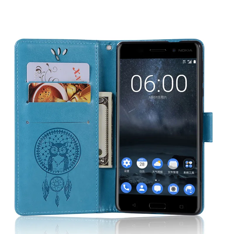 Чехол с совой для Nokia 3 TA 1032 Nokia3 кожаный силиконовый чехол книжка откидной крышкой