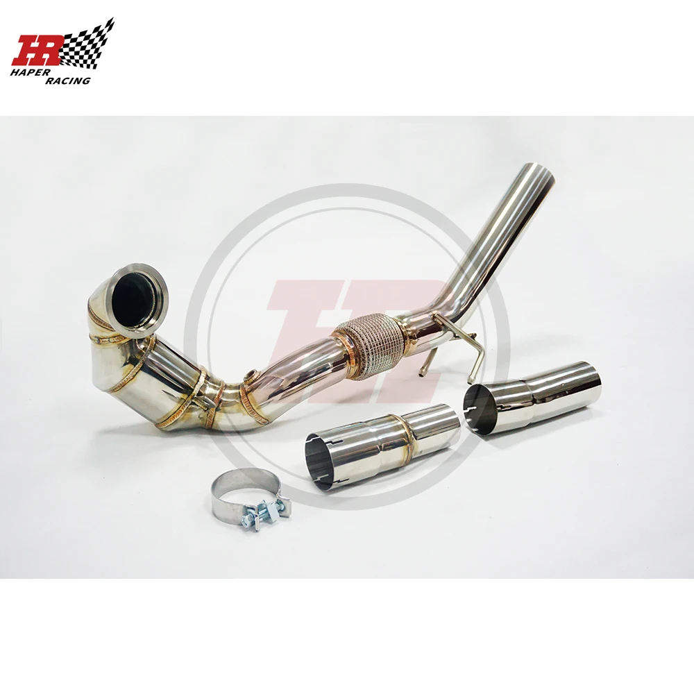 Выпускная труба из нержавеющей стали для HP RACING 3 5 '' 0'' 304 MK7 MK7.5 G TI Seat Leon Cupra 5F