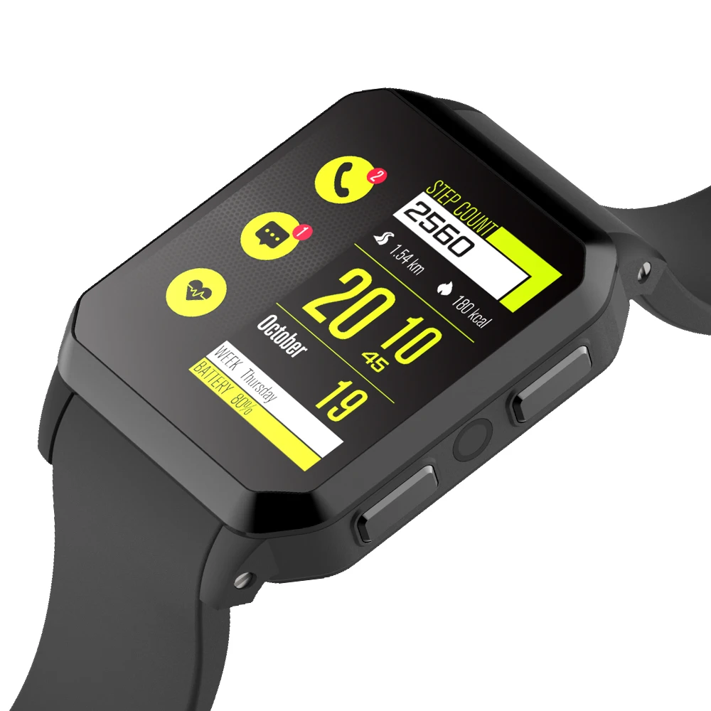 Battiphee Smartwatch KW06 3G Smart Watch 8GB ROM IP68 Waterproof Camera Heart Rate Monitor SIM Card Watchphone WIFI Bluetooth