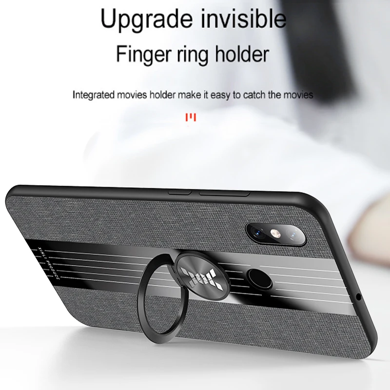 Чехол, для Xiao mi 6 8 Lite mi 6 8 Lite mi 6 mi 8 холст Мягкий ТПУ автомобильный магнитный металлический кольцевой кронштейн, чехлы для мобильных телефонов