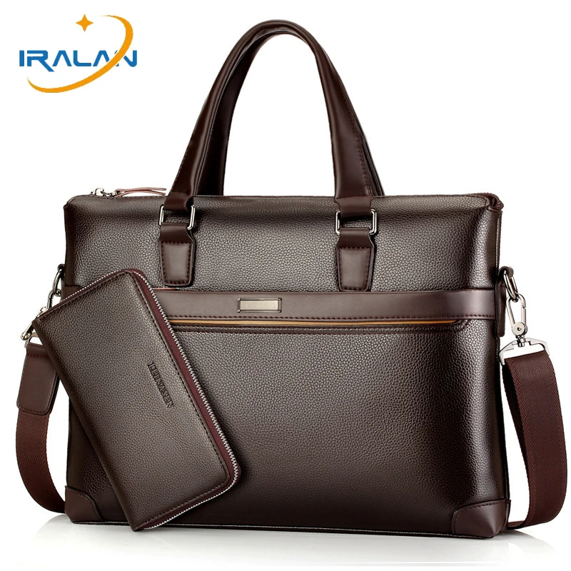 Men Briefcase Bag Business Shoulder Laptop 11 12 13 inch Handbag Leather Waterproof Male Bags For Macbook Xiaomi Huawei HP | Компьютеры и