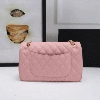 

Luxury design famous brand leather sheepskin material handbags high quality plaid bag
