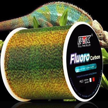 FTK 300/500 м невидимая рыболовная леска Speckle, леска с фторуглеродным покрытием 0,20 мм-0,50 мм-lb, сверхпрочная пятнистая леска