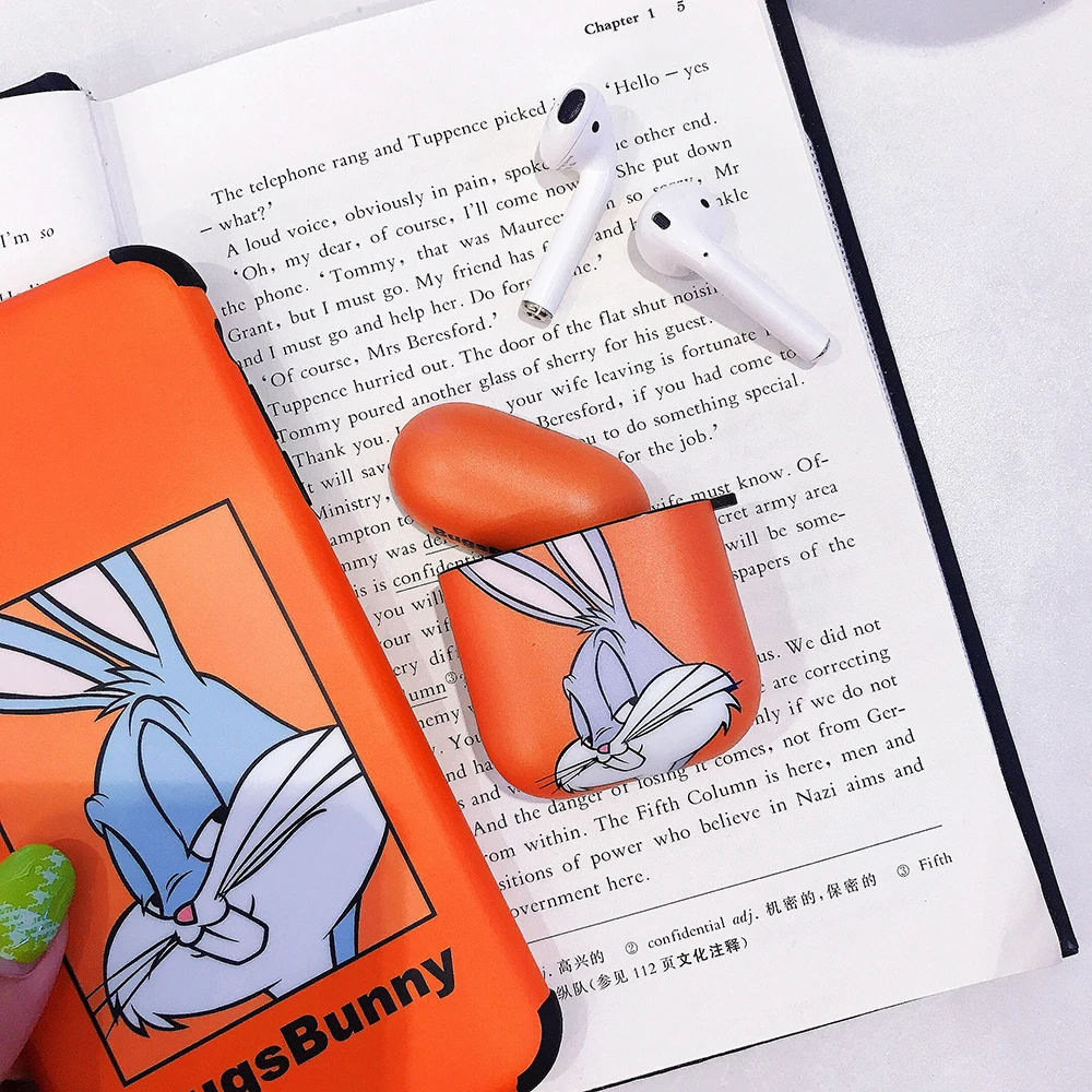 LinXiang Америка мультфильм милые жуки кролик Bluetooth наушники жесткий защитный чехол для Apple Airpods 1 2
