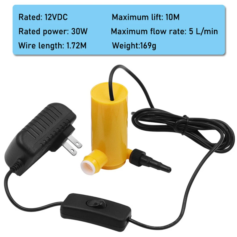 

HOT Micro Water Pump 12V Water Pump Used In Water Drilling Machine Cutting Machine Slotting Machine 10M Head Submersible Pump