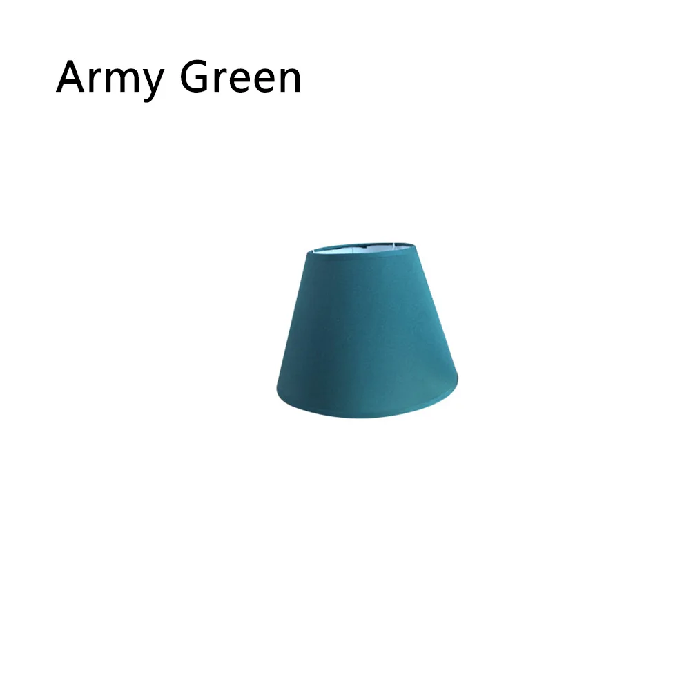 Army Green Тканевый абажур, современный светильник, абажур для настенной лампы, настольная лампа, украшение дома, 6 цветов, тканевые абажуры, арт-деко, однотонный абажур - Цвет корпуса: Army Green