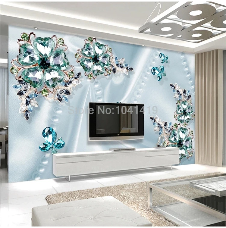 com flores de cristal verde de luxo,