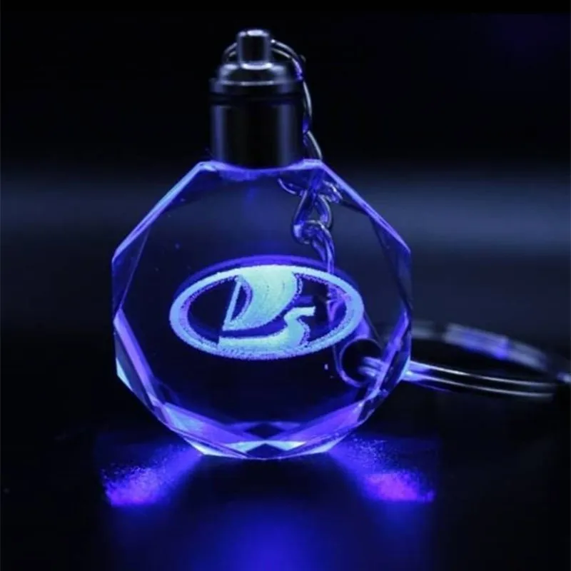 Car Logo Led Light Keyring Keychain Crystal Key Holder Chain for Lada VESTA SAMARA GRANTA PRIORA NIVA XRAY Styling Gift |