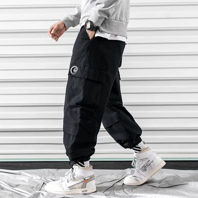 

Autumn New Style Popular Brand Bib Overall Men's Loose Straight Hip Hop Sports Beam Leg Loose Pants Casual Pants Men's