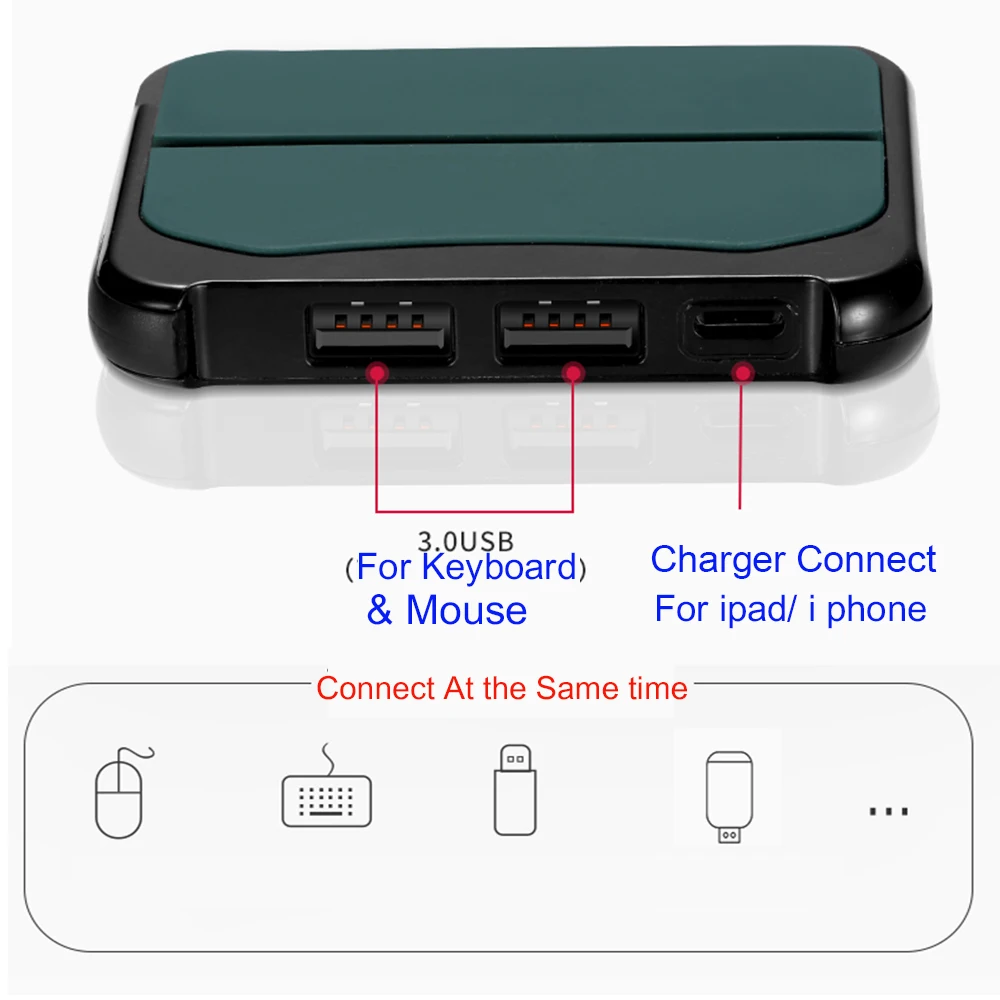 USB адаптер 4 в 1 для Iphone IOS 13 Lightning на USB|Переходники и адаптеры| |