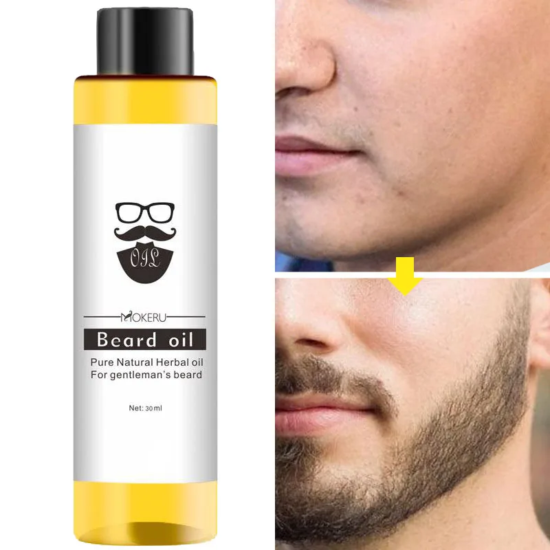 Beard Oil 30ml 100% Natural Ingredients Growth Oil For Men Beard Grooming Treatment Shiny Smoothing Care beard growth oil