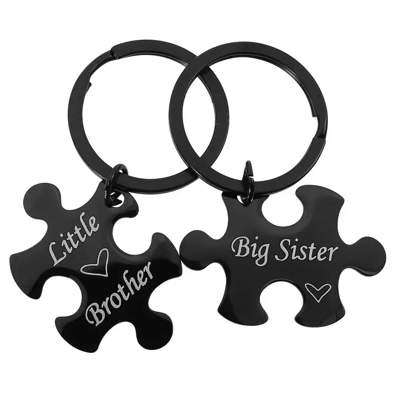 achterlijk persoon vork Bij naam Sleutelhanger Puzzel Zus Sleutel Dag Familie Vaders Geschenken Mathers  Ketting Tag Belettering Inspirational Bericht Stuk Bijpassende  Vriendschap|Sleutelhangers| - AliExpress