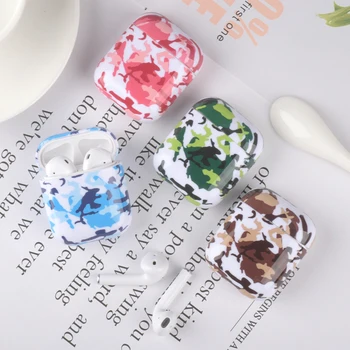 

Fashion Military camouflage Earphone Case For iPhone Airpods headphones Case For Airpods 2 PC hard Protective cover