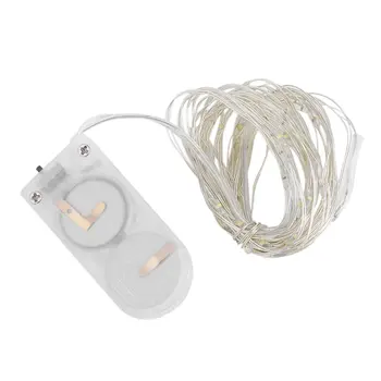 

High Quality 3m Waterproof 30 Led Silver Wire String Light Christmas Wedding Party Decoration Lamp IP66 With Button Battery hot