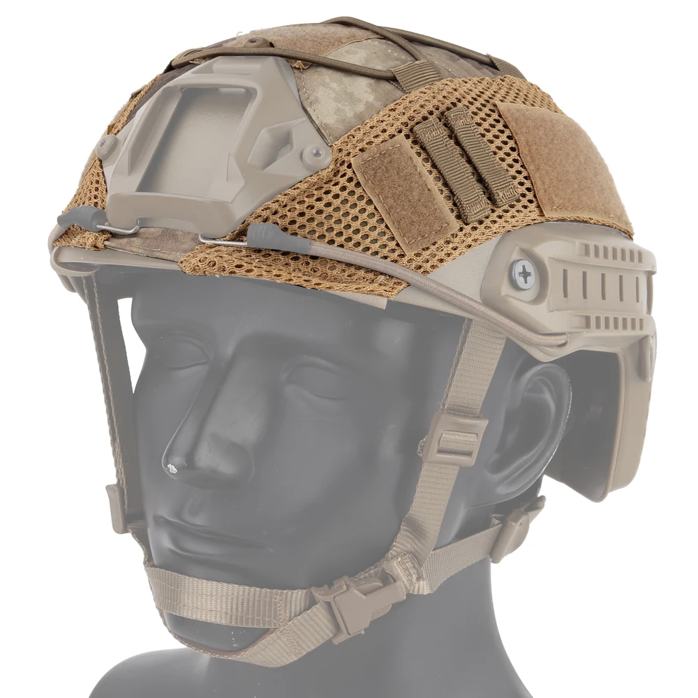 Тактический камуфляжный чехол для шлема с эластичным шнуром Wargame gear страйкбол Пейнтбол окружность головы 52-62 см чехол для быстрого шлема