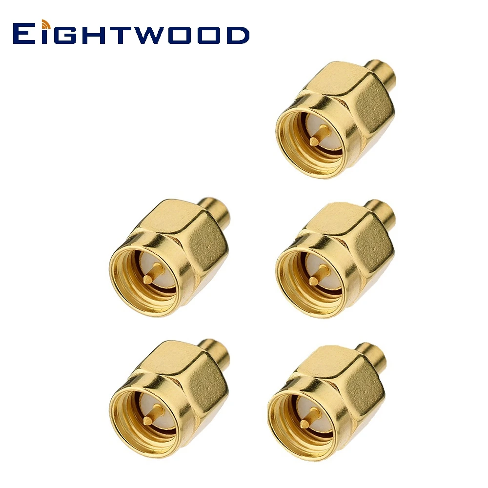 Eightwood 5 шт. SMA штекер RF коаксиальный разъем адаптер прямой припой для полужесткого.