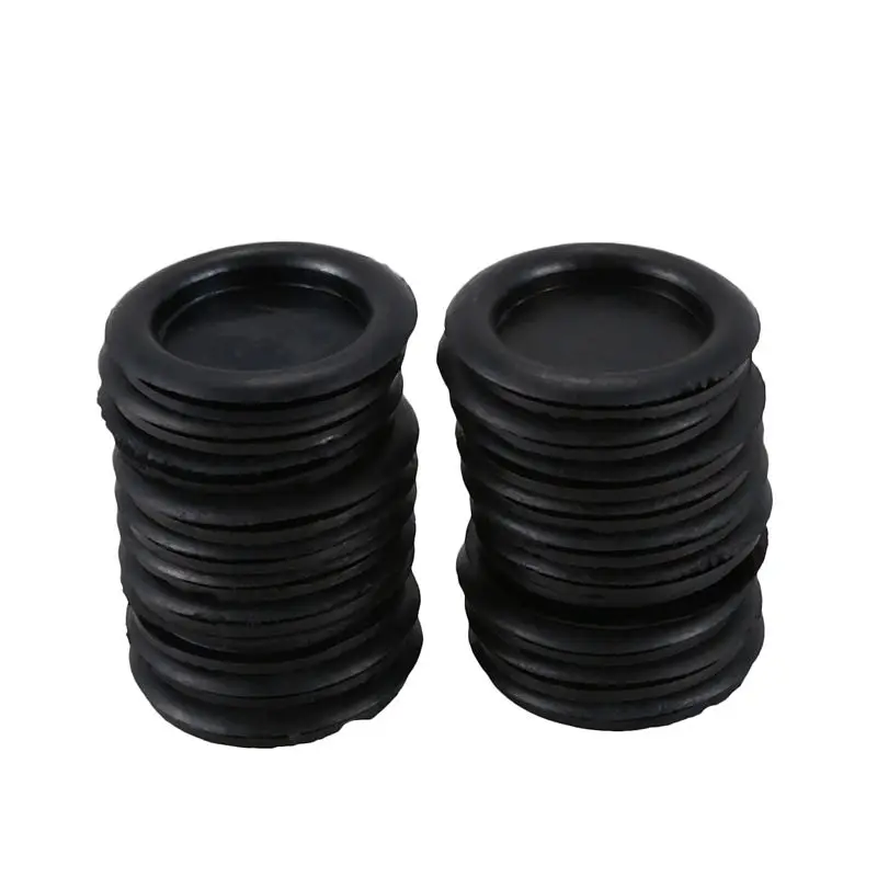 ELEG-20pcs черный резиновый закрытый слепой заглушка отверстие провода Кабельные втулки 40 мм