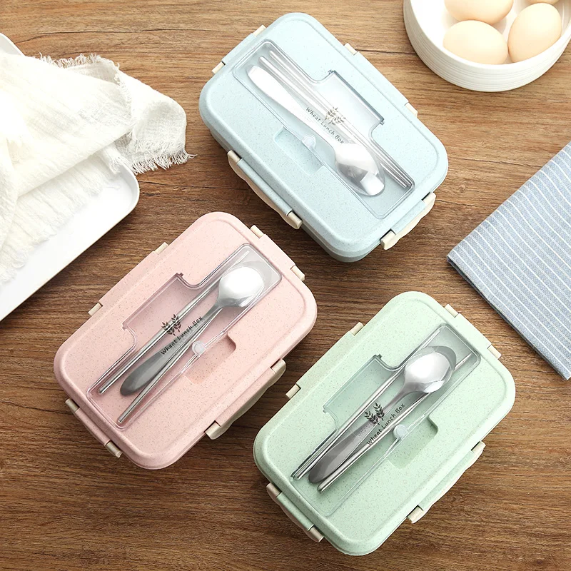 Ecofriendly Bento Box студенческий офис для путешествий для взрослых детская коробка для завтрака пригодная для использования в микроволновке подогреваемый контейнер для еды приготовление еды pf90712