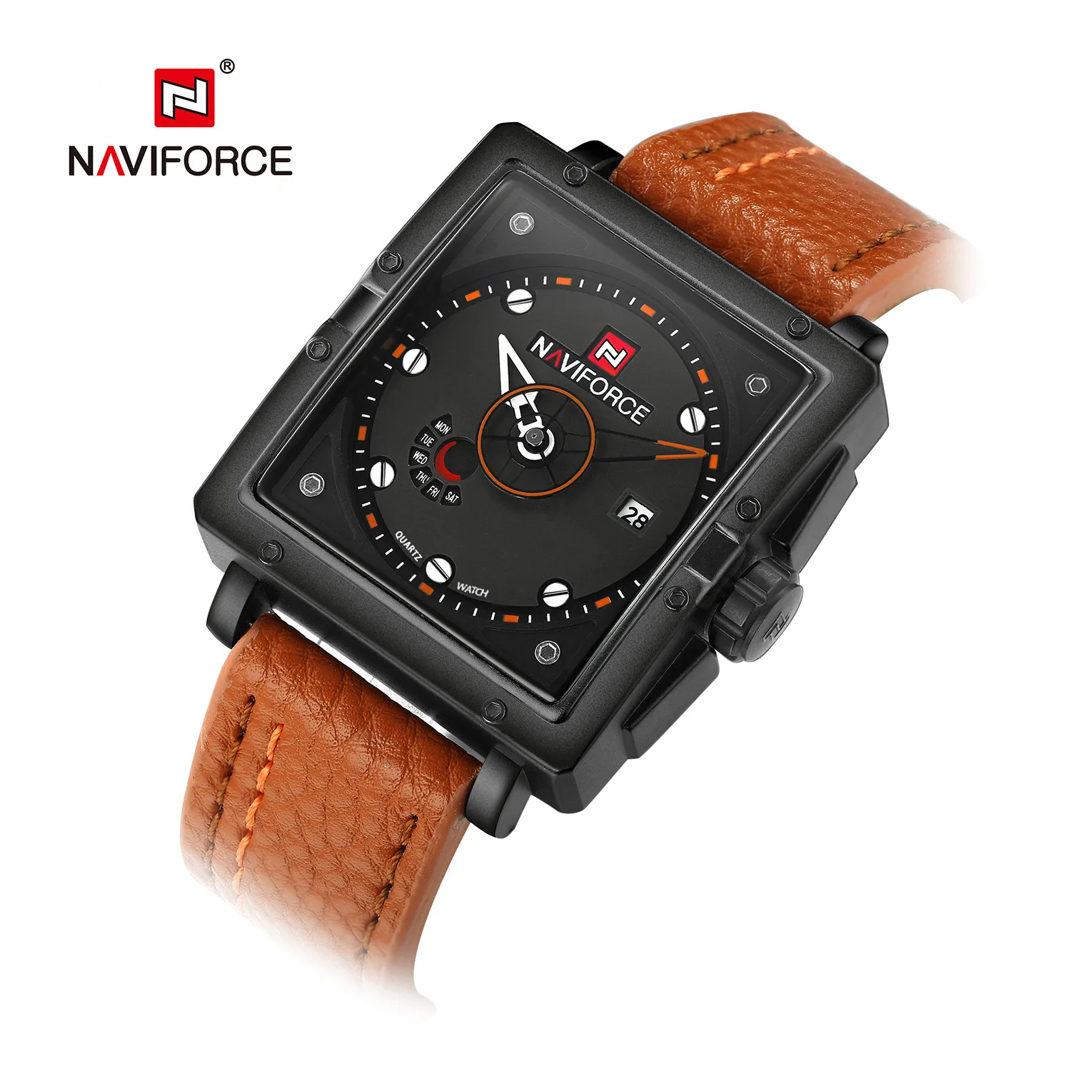 

Naviforce Xiang Small Square Table Students Outdoor Sports Watch Waterproof Fashion MEN'S Quartz Watch 9065