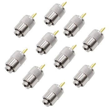 

10PCS/LOT UHF Male PL-259 Plug Crimp LMR195 RG58 RG142 RG400 RF Coaxial Connector Adapter High Quality Antenna For Tv Outdoor