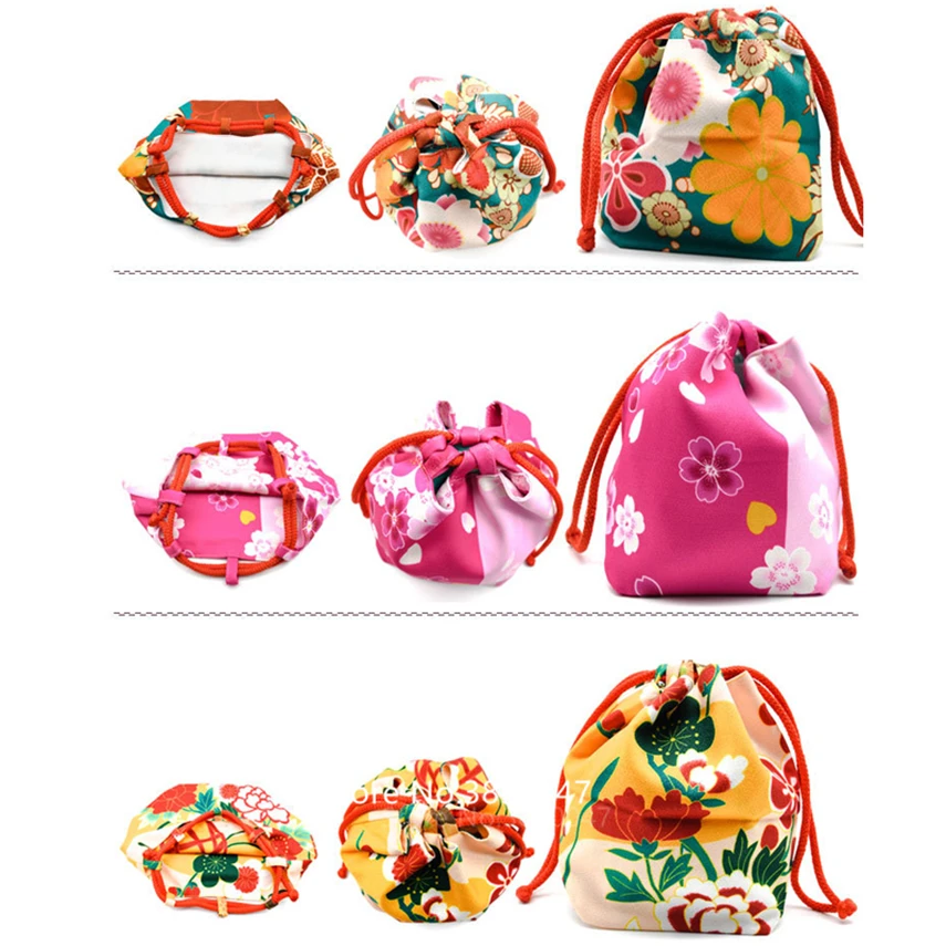 Женская сумка кимоно в японском стиле Yukata Kawaii винтажная с цветочным принтом Haori